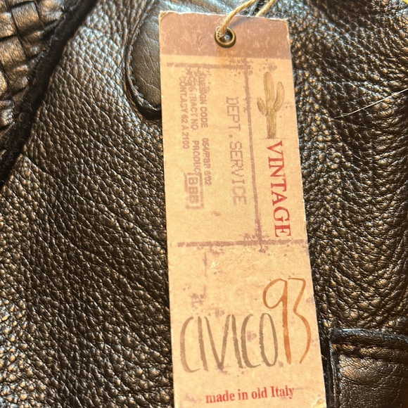 Civico 93 Nadira fine Italian black leather shoulder bag NWT - Picture 7 of 10